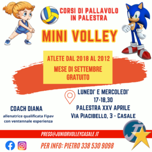 #Start Minivolley 11 Settembre 2023